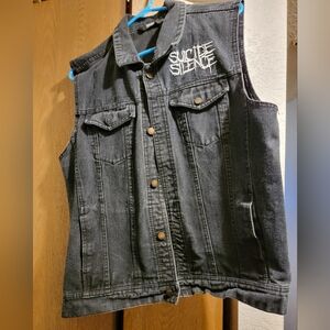 Black Denim Suicide Silence Vest